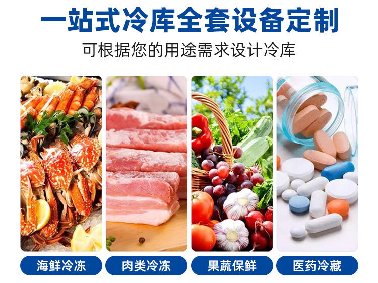 厂家直销冷库全套设备冷库板制冷主机果蔬海鲜速冻保鲜移动冷藏库