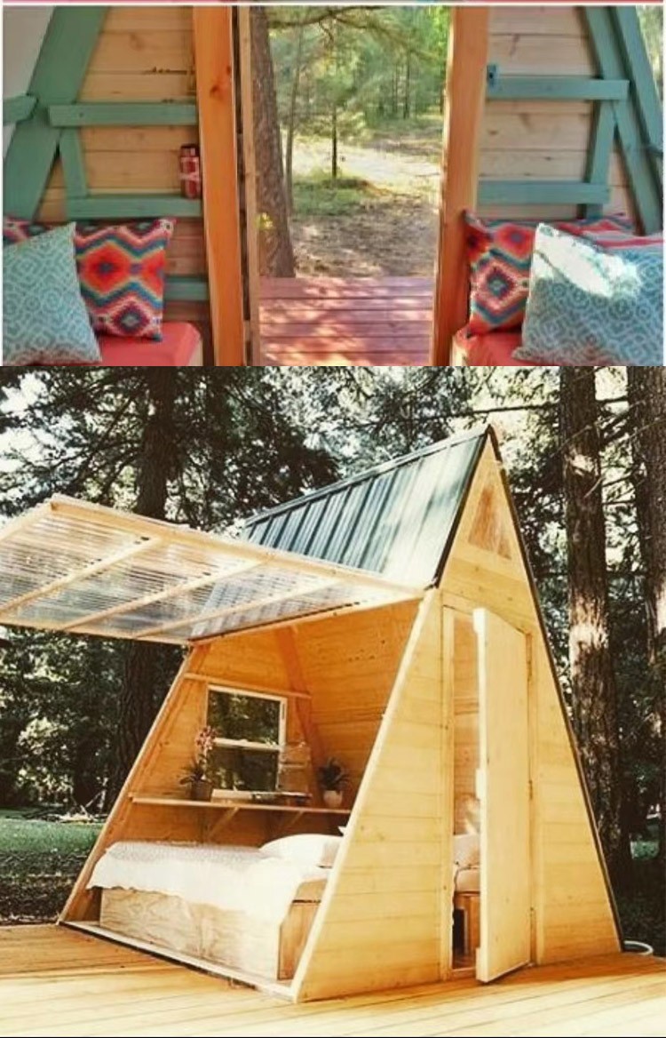 Internet famous scenic spots, farmhouses, homestays, wooden houses, mobile villas, outdoor children's anti-corrosion cabins, triangular treehouses