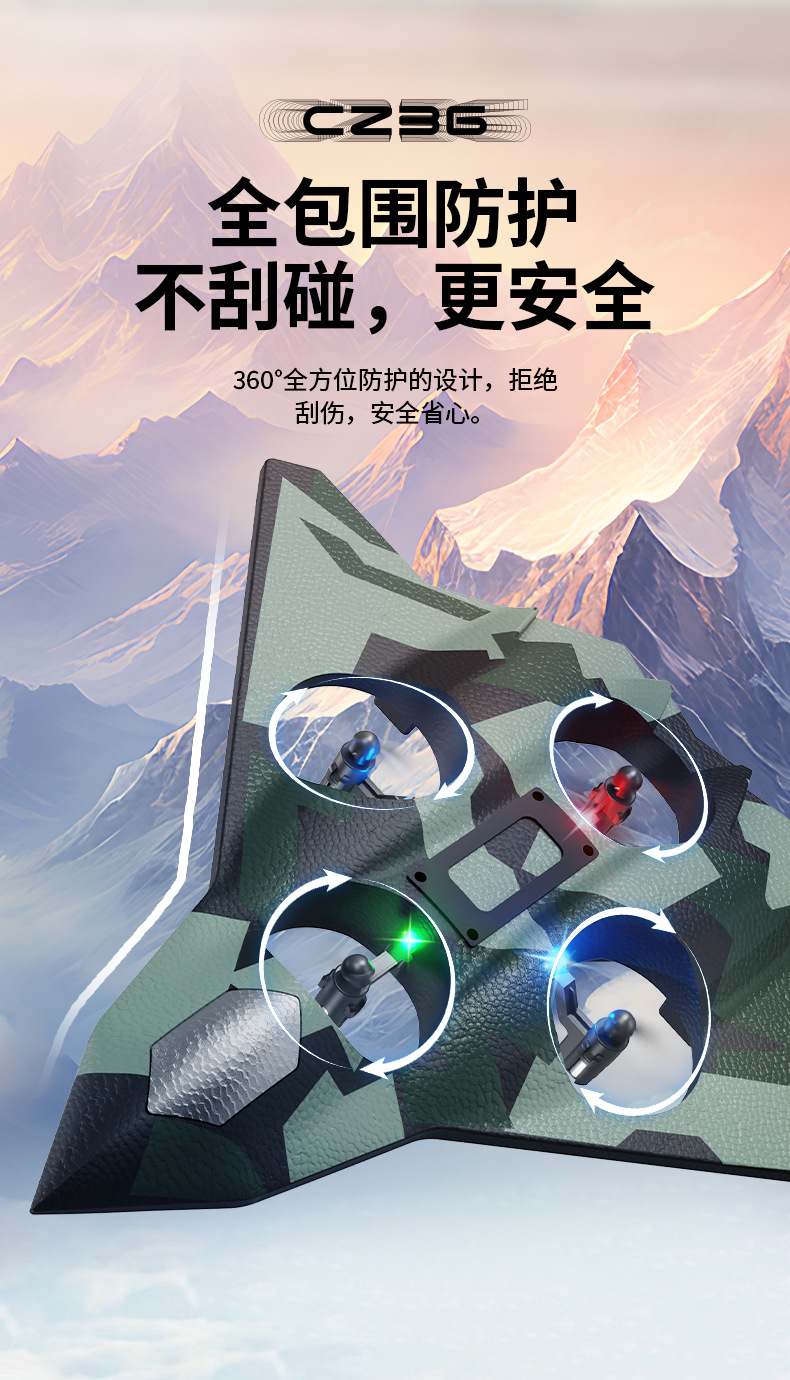 CZ36 stunt circling glider hand throwing children's electric fighter aircraft model toy foam remote control aircraft