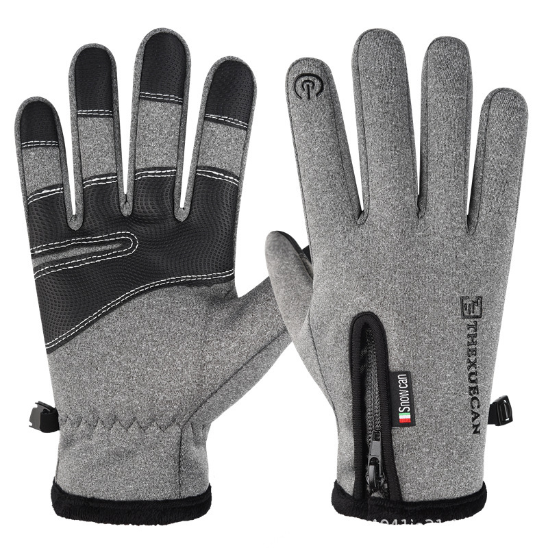 Winter Warm Gloves for Men and Women Touchscreen Skiing Outdoor Sports with Velvet Waterproof and Cold proof Bicycle Riding Gloves