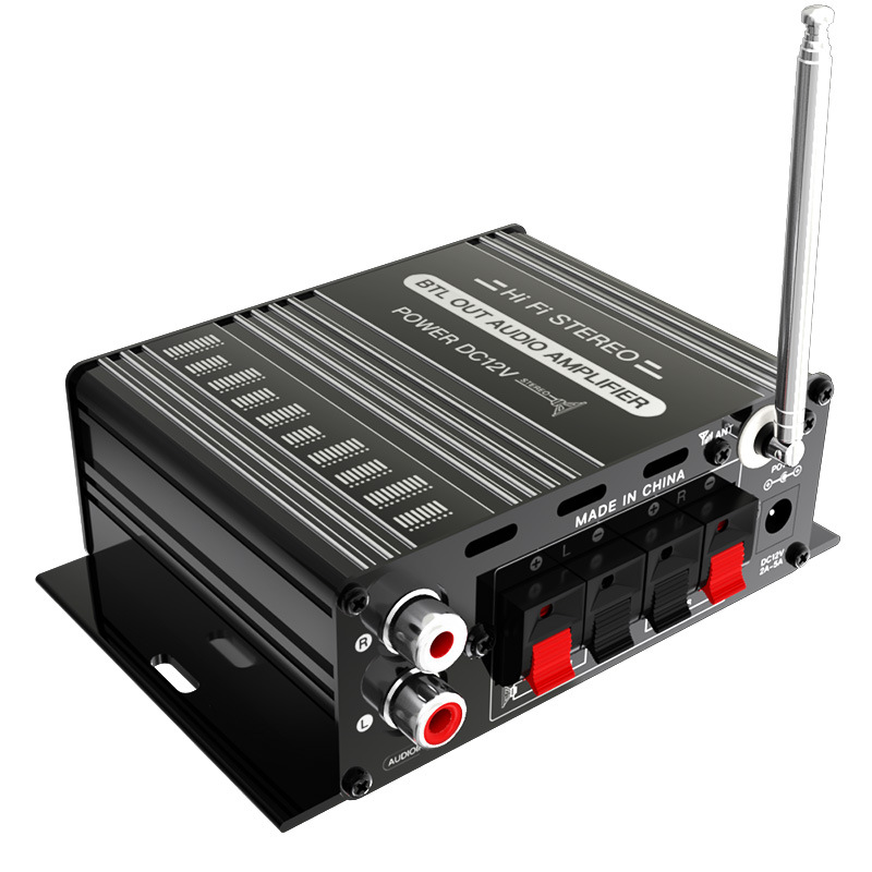 Автомобильный HiFi усилитель Mini 370BT с Bluetooth и FM-радио