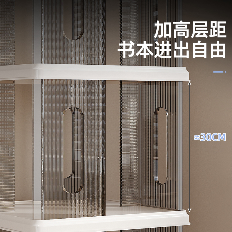 旋转书架落地置物架一体简易多层收纳360度书柜可移动儿童收纳柜