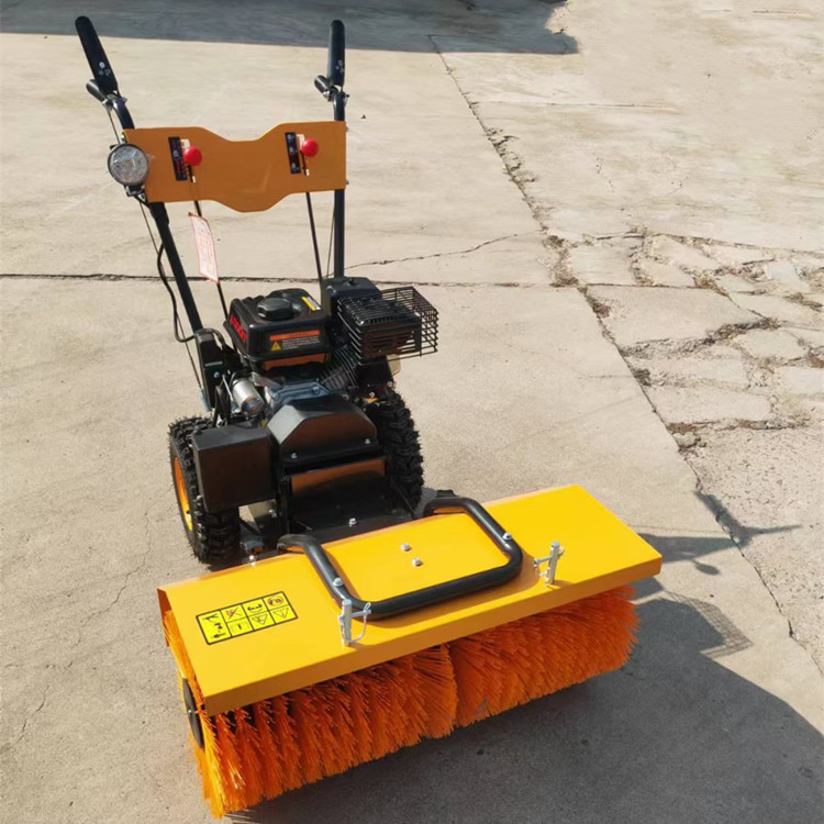 Hand pushed full gear snow sweeper, property management, community municipal sanitation, snow thrower, school road snow remover