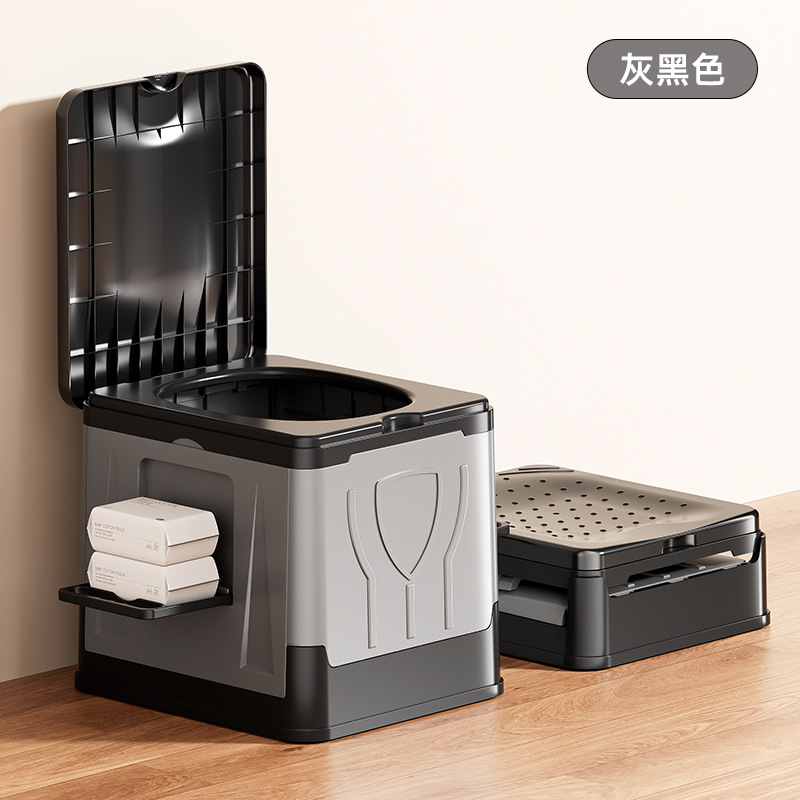 Mobile folding odor proof multifunctional toilet, baby seat toilet, adult car emergency car portable toilet