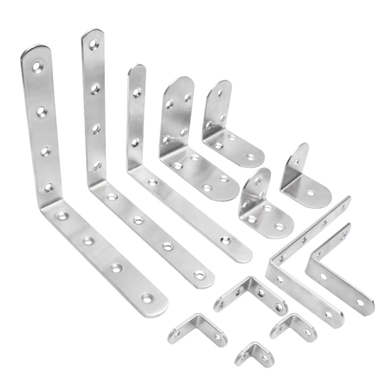 Stainless steel corner bracket 90 degree right angle fixator, thickened and widened partition, angle iron L-shaped cabinet connector, layer board bracket