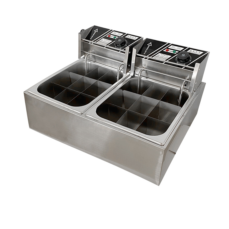 Source manufacturer commercial desktop stainless steel fryer, Western kitchen French fry machine, fried chicken fryer, electric fryer