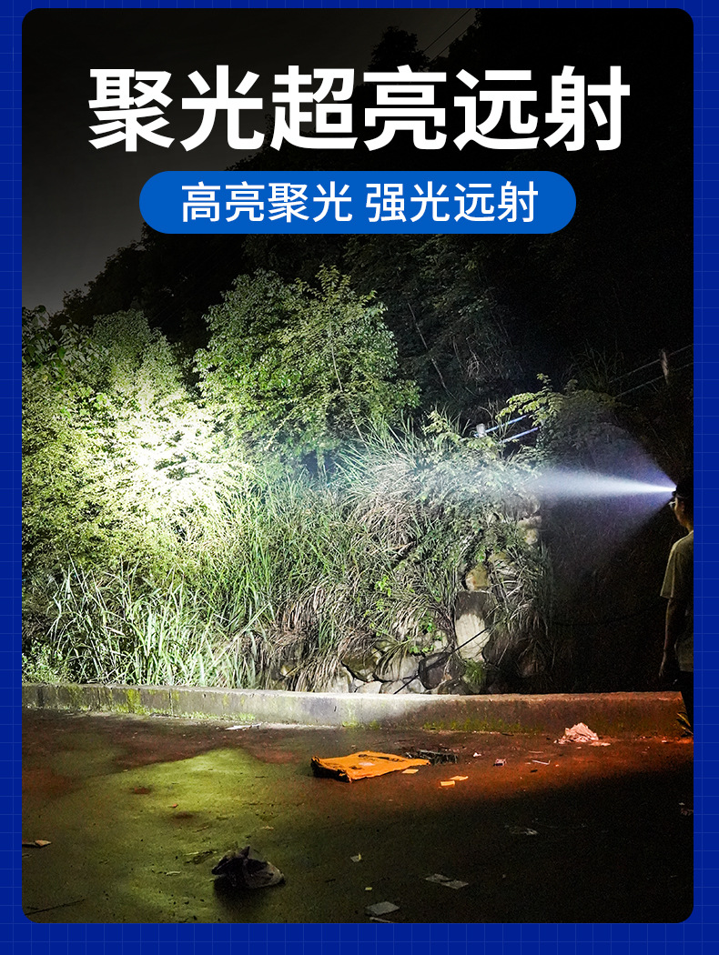 Induction headlights with long battery life, strong light charging, ultra bright LED outdoor fishing lamp head, wearable mining lamp flashlight wholesale