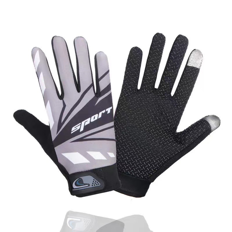 Cycling gloves for outdoor men and women, sports cycling, hiking, cycling, sun protection, anti slip, touch screen, all finger knitted gloves