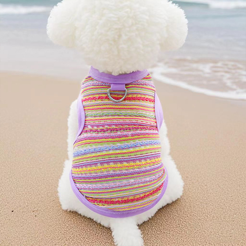 Летний радужный трикотажный жилет, свитер, шнурок-держатель, оптовые продажи