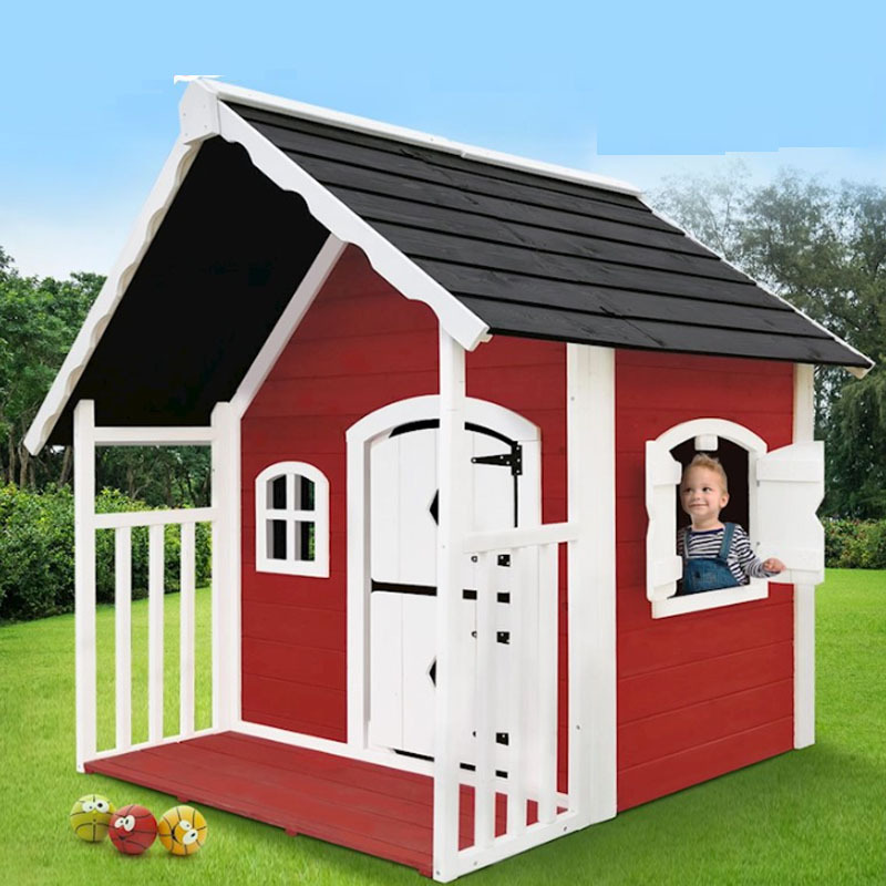 Factory direct sales wooden house, children's outdoor game house, small wooden house, tree house, rain and sun protection, amusement park, children's game room