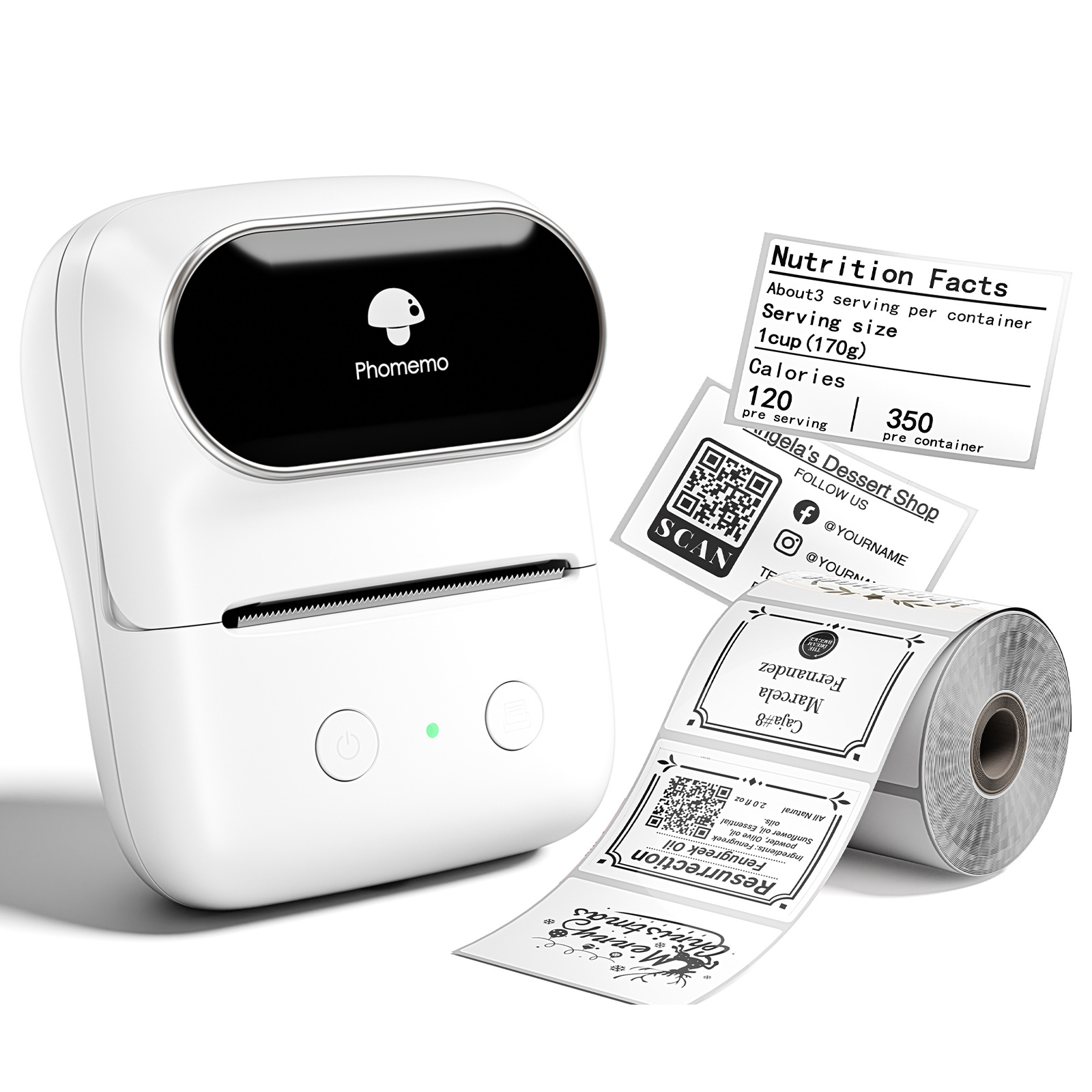 Phomemo M110商用标签打印机迷你蓝牙便携跨境热敏打印机LOGO批发