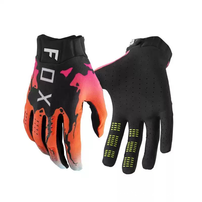 Full finger motorcycle riding, touchscreen gloves, outdoor wear-resistant, reflective, breathable, night riding, anti-skid protection