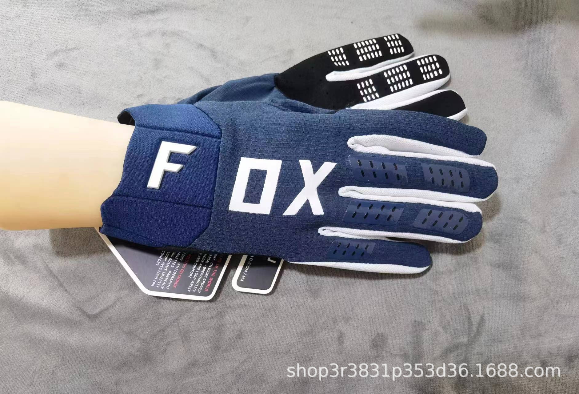Full finger motorcycle riding, touchscreen gloves, outdoor wear-resistant, reflective, breathable, night riding, anti-skid protection