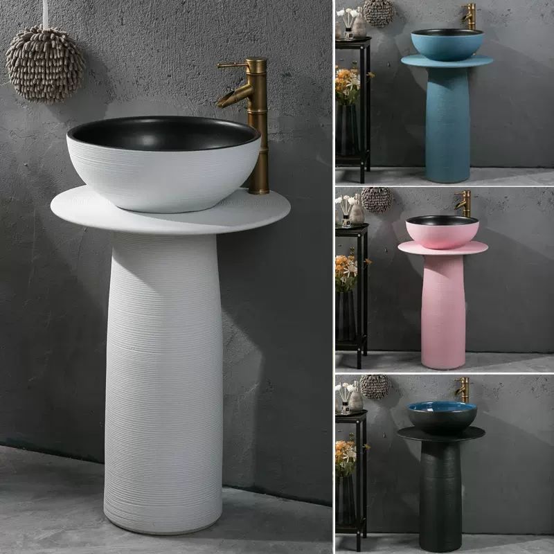 Балкон-колонна тип Washbasin Пол напольного уровня интегрированный наружный варбасин двор домохозяйства тип ручной раковины на открытом воздухе