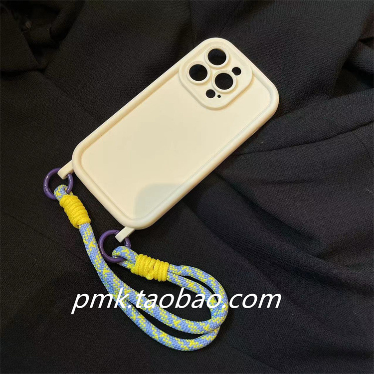 Personalized contrasting woven lanyard suitable for Apple 17 Promax phone case, iPhone 13 wristband, handheld, all inclusive 15