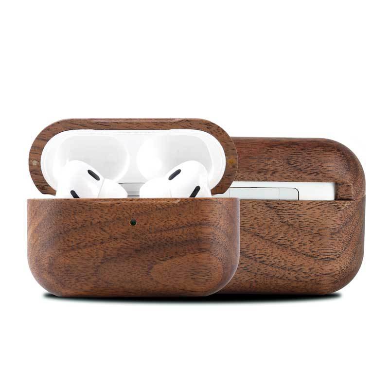 适用Airpodspro 3代木质蓝牙耳机保护套4代全实木耳机壳手工雕刻