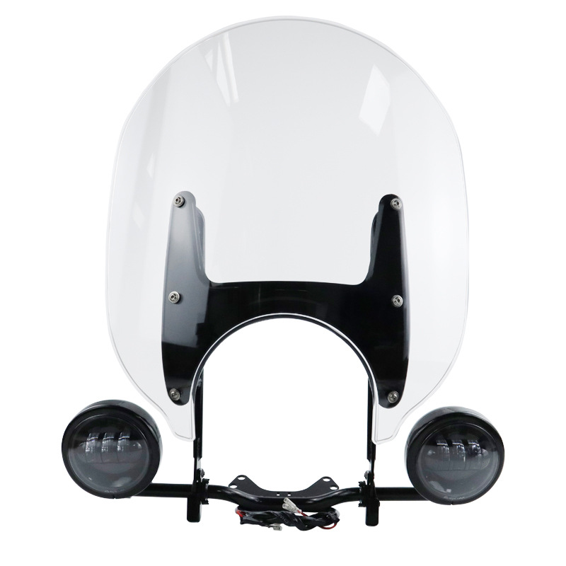 Подходит для BMW R18 Dream Maker, модифицированное переднее лобовое стекло мотоцикла, модифицированное лобовое стекло, левая и правая противотуманные фары