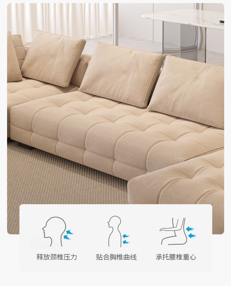 Cream style original Lawrence sofa light luxury model large flat villa living room light luxury module combination fabric sofa