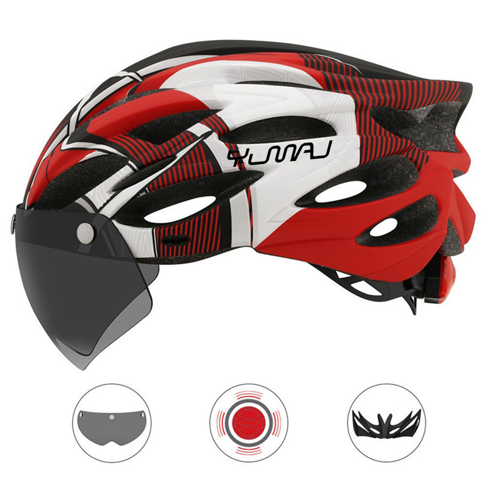 YUMAJ Allroad Sports, Leisure, Commuting, Multi functional Highway, Mountain Bike Riding, Taillight Helmet