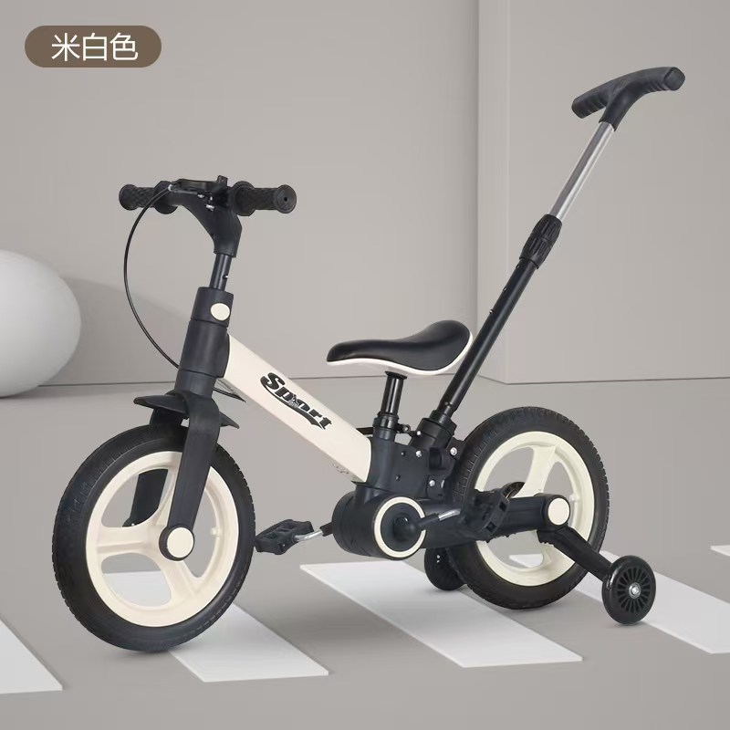 Foreign trade multifunctional children's folding tricycle two in one balance bike with handbrake pedal for children's baby bicycle