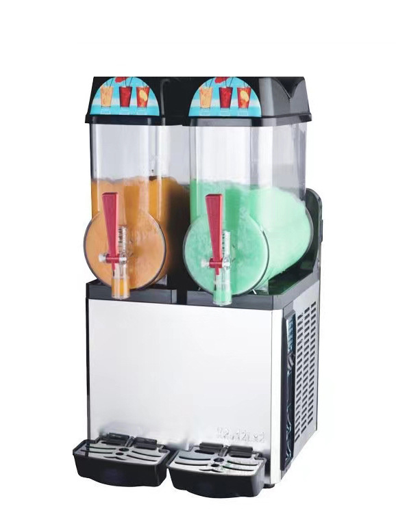 Hot selling self-service restaurant snow melting machine, fully automatic beverage machine, double cylinder and three cylinder snow mud machine, smoothie and juice cold drink machine