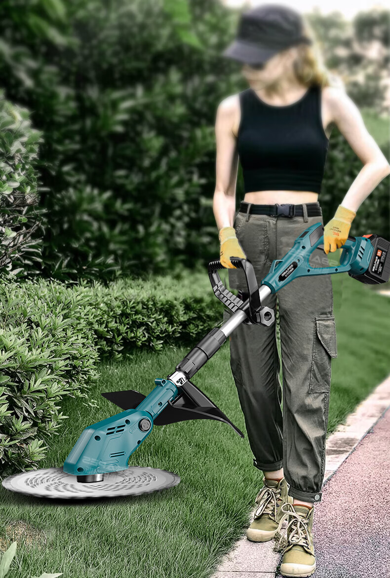 Rechargeable electric lawn mower, lawn mower, household lithium electric weeding machine, handheld wheat harvester