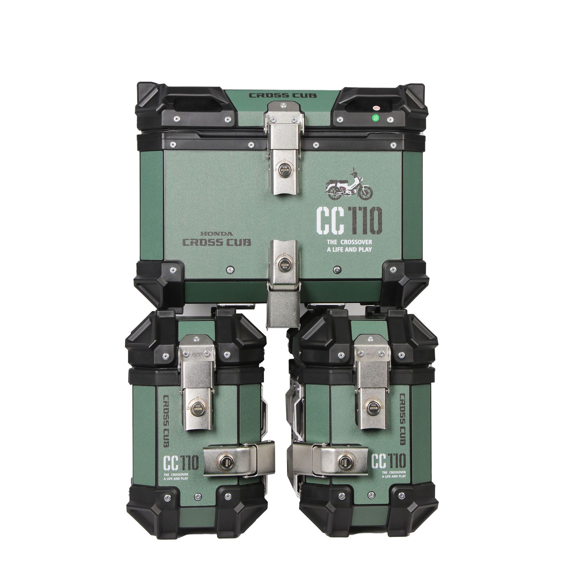 18L Border Box CC110 PG-1 Трех коробки алюминиевого сплава наклейка мотоциклера цветочный хвост