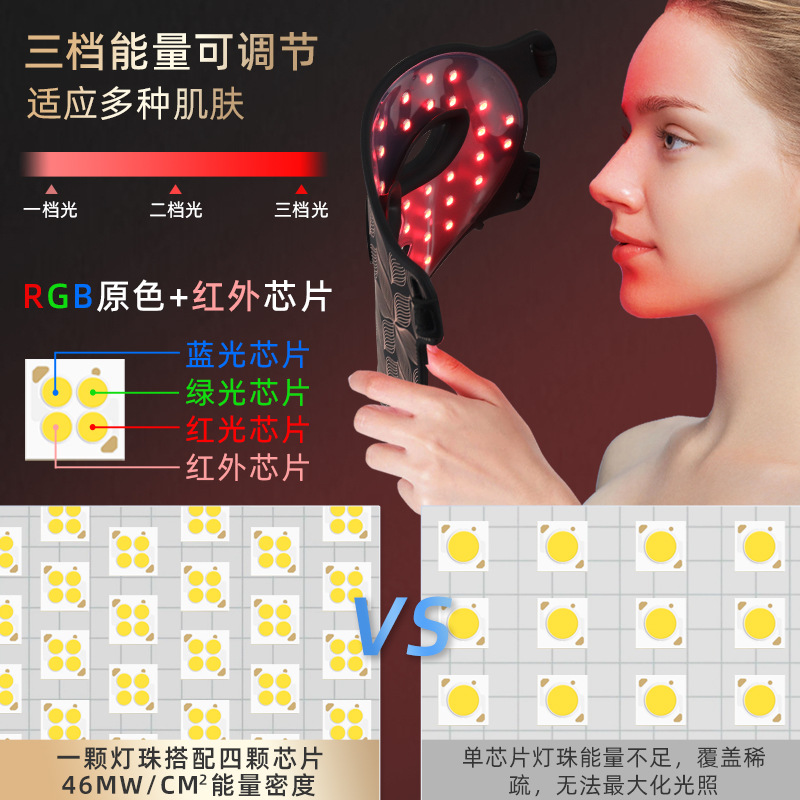 Силиконовая светодиодная маска для лица Eight Color Photon