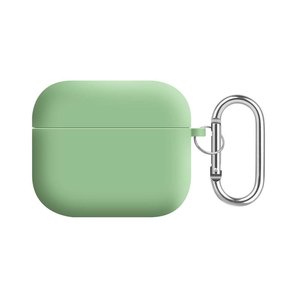 Solid color liquid silicone suitable for AirPods 4th generation protective case, 2nd generation 3rd generation Pro3 Apple Bluetooth earphone soft shell