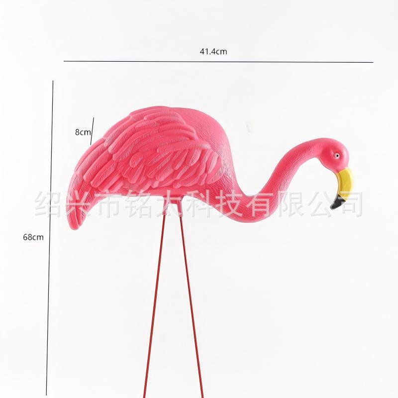 Cross border simulation flamingo combination courtyard garden decoration, small white crane outdoor lawn, wedding scenery, animal bait