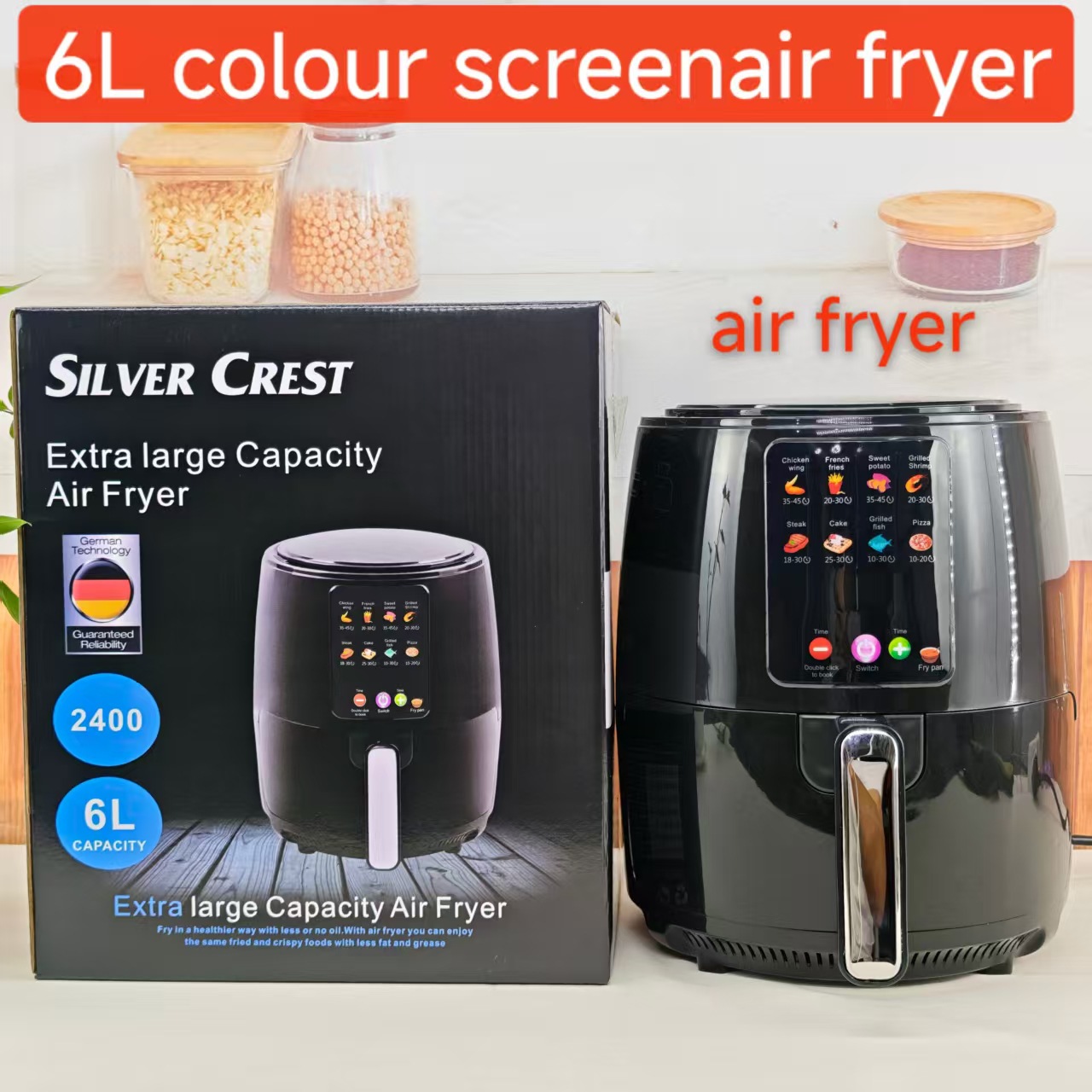 Аэрофритюрница Silver Crest 6L с сенсорным управлением