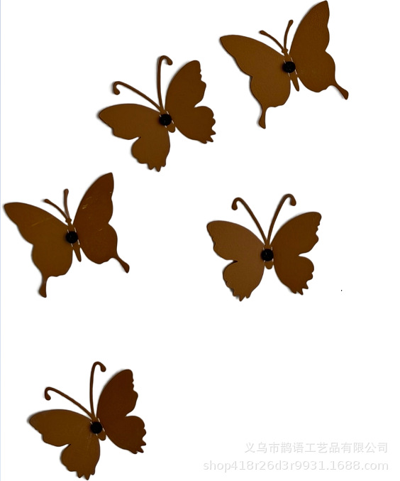 Cross border Spring Iron Art Simulation Climbing Vine Butterfly Wall Decoration Garden Courtyard Fence Indoor and Outdoor Decorative Wall Props