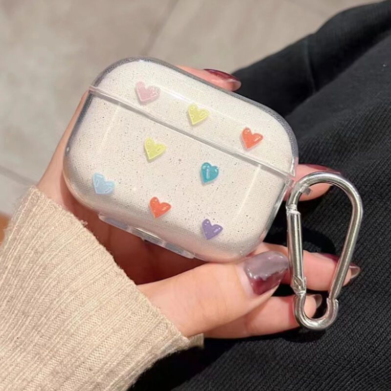 Suitable for AirPods 4 Earphone Case Pro2/3 Flash Pink Letter Pink Love Bluetooth Earphone Cover