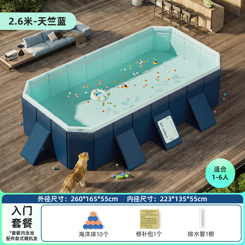 Cross border swimming pool, thickened wear-resistant inflatable swimming pool, outdoor non foldable play pool, children's home pool, beach