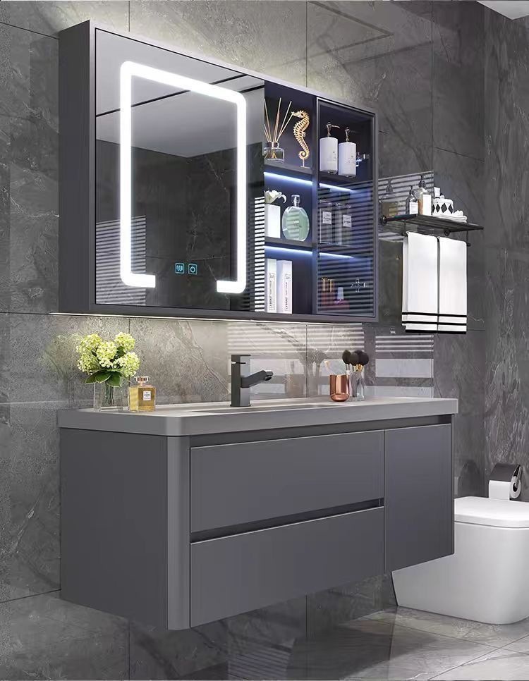 Light luxury washbasin, rock integrated basin, bathroom cabinet, ceramic integrated basin, minimalist washbasin cabinet, combination bathroom cabinet