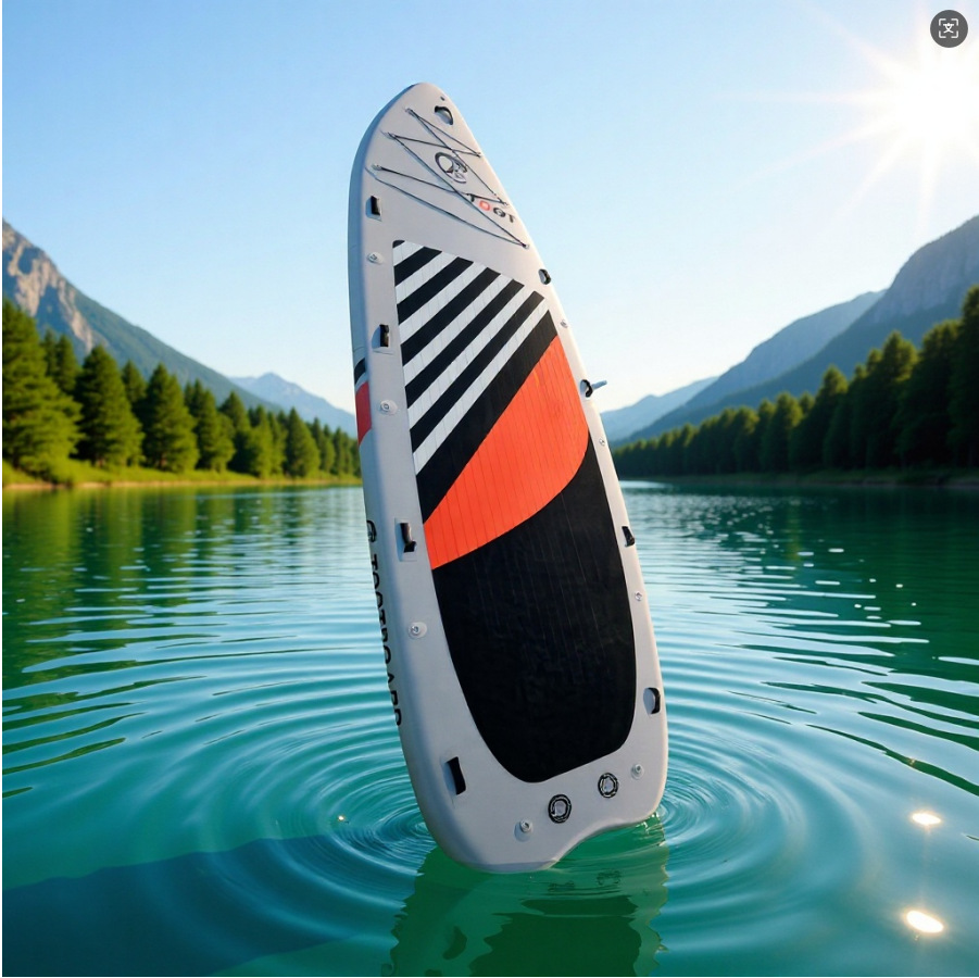 Inflatable 5.5-meter bus paddle board, standing multi person paddle board, popular PVC material inflatable paddle board in scenic spots