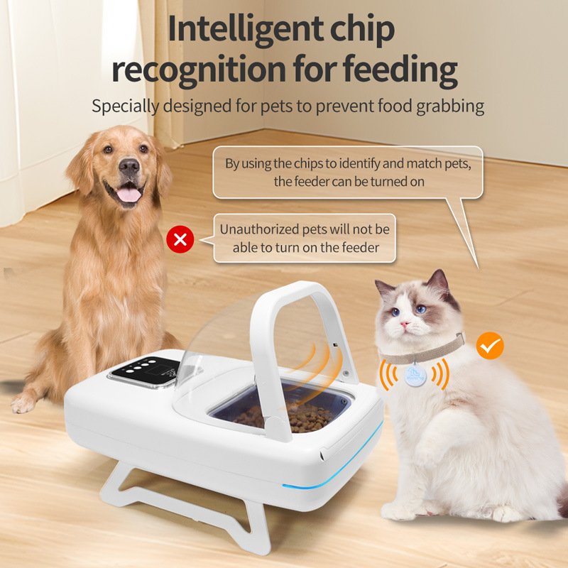 Pet Smart Chip автоматический индукционный кормление кошка и собаки с продолжительностью и количественной сухой и влажной пищи Общая специальная анти-захват
