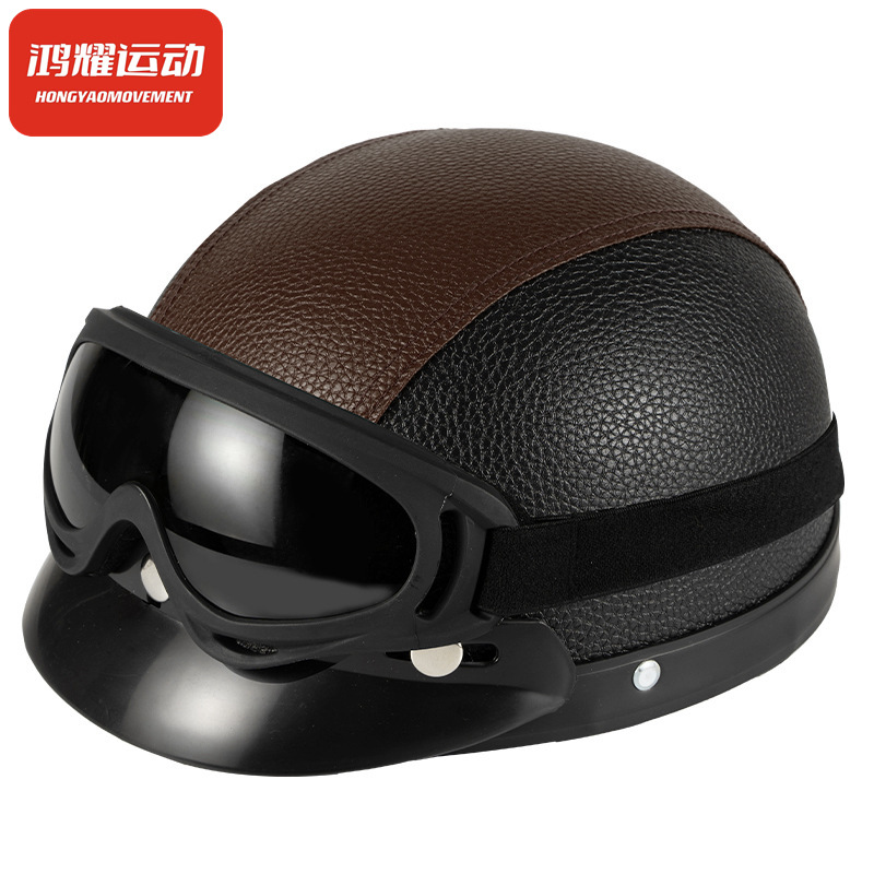 Half Helmet Summer Retro Lightweight Cycling Scoop Helmet Prince Bicycle Four Seasons Half Helmet Grey Breathable Men's and Women's Cycling Helmets
