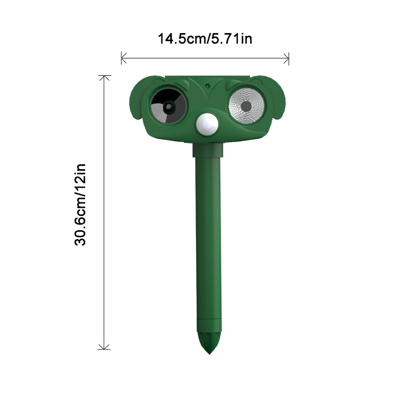 Cross border outdoor solar animal repellent, courtyard crop infrared induction, ultrasonic wave, snake and mouse animal repellent
