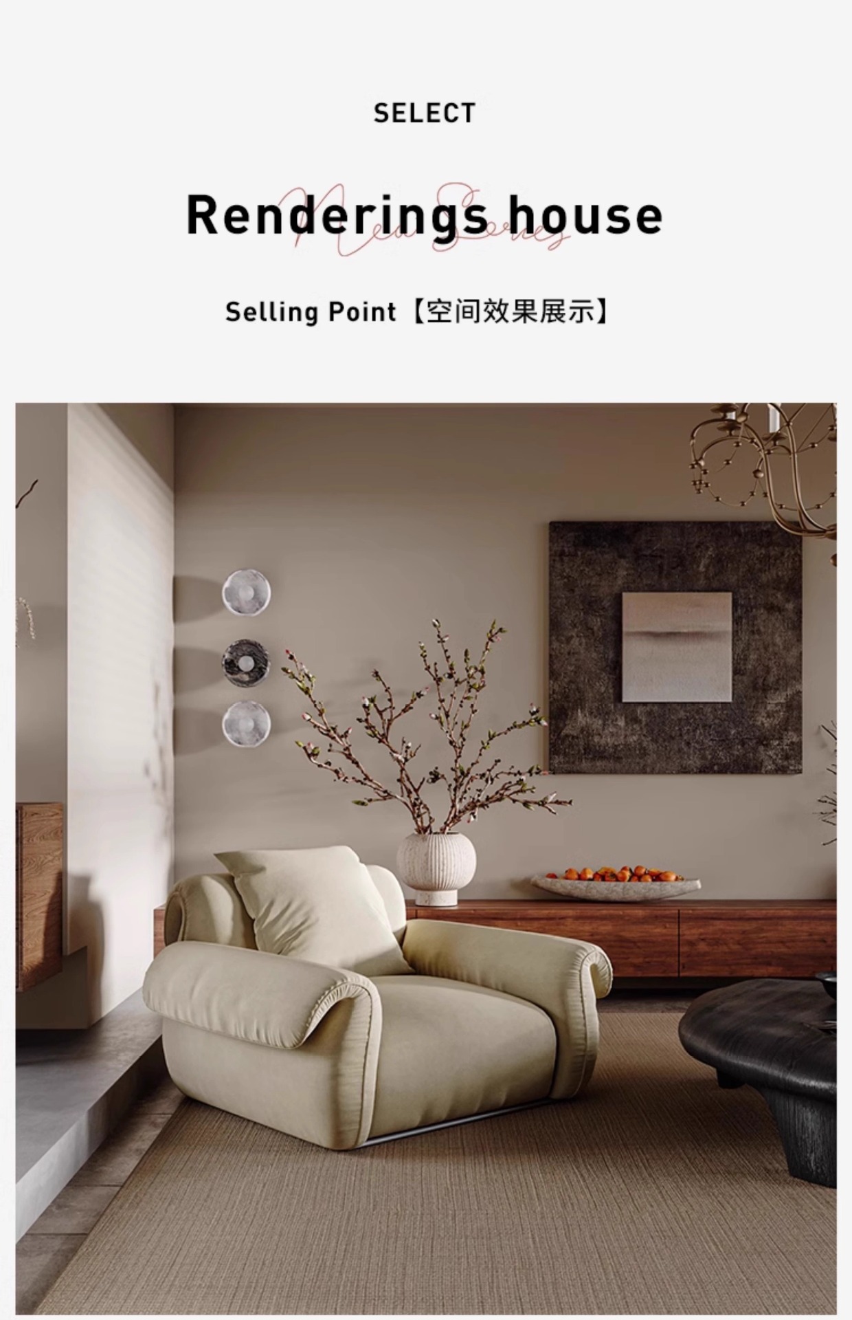 Light French Retro Octopus Sofa Small House Living Room Household Middle Ancient Style Internet Celebrity Homestay Straight Row Fabric Sofa