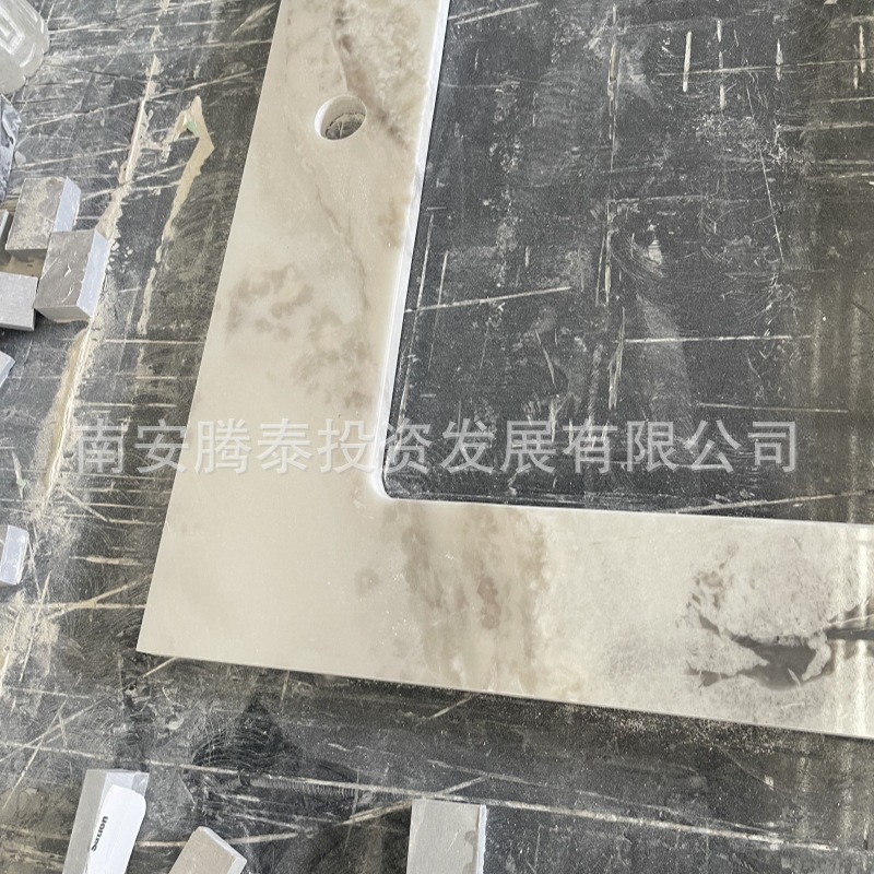 Customized natural Fanti white luxury stone washbasin countertop, marble countertop panel, stone, whole house customization