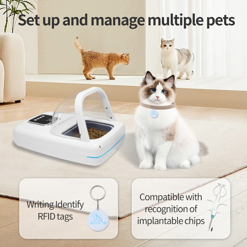 Pet Smart Chip автоматический индукционный кормление кошка и собаки с продолжительностью и количественной сухой и влажной пищи Общая специальная анти-захват