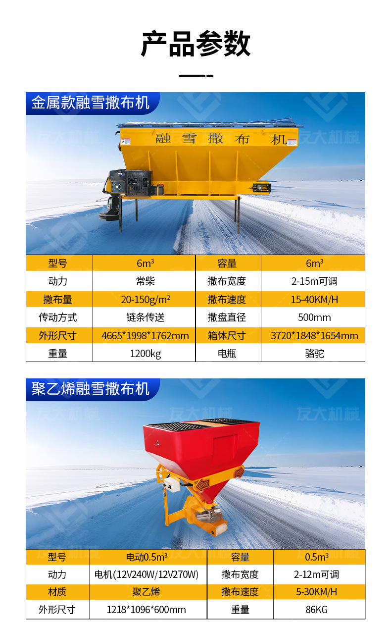 路面融雪撒布机车载式撒盐机市政道路除冰清雪融雪盐洒布设备