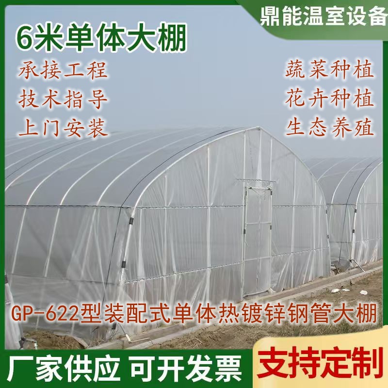 厂家批发包工包料设计安装镀锌钢管温室大棚膜骨架拱棚养殖室内
