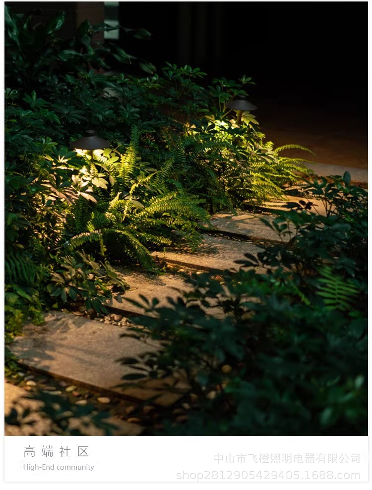 Small courtyard landscaping, outdoor mushroom lights, solar courtyard lights, villa lawn lights, garden lights, decorative atmosphere lights