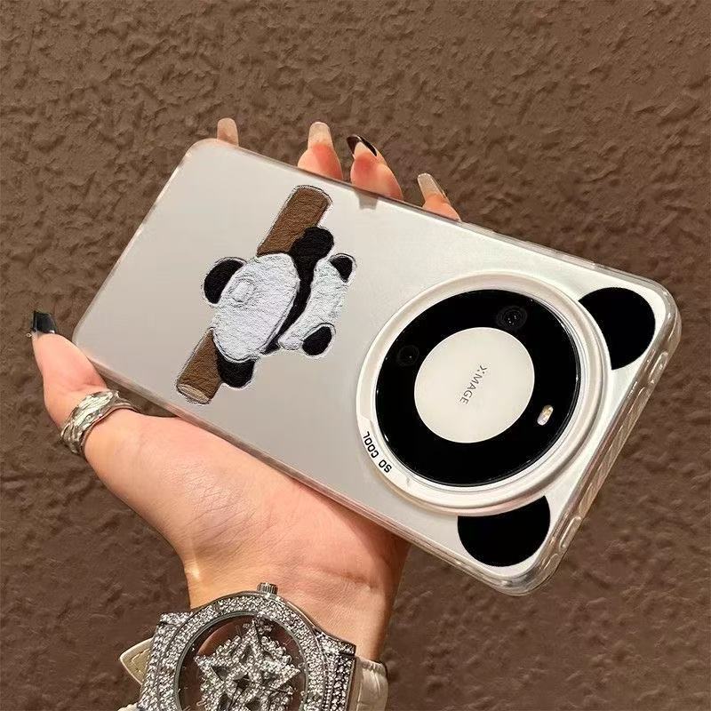 Play Panda Huawei Mate60Pro phone case p60e suitable for nova12/11 niche MT50/p40 cute