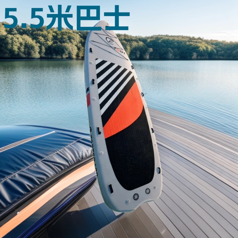 Inflatable 5.5-meter bus paddle board, standing multi person paddle board, popular PVC material inflatable paddle board in scenic spots