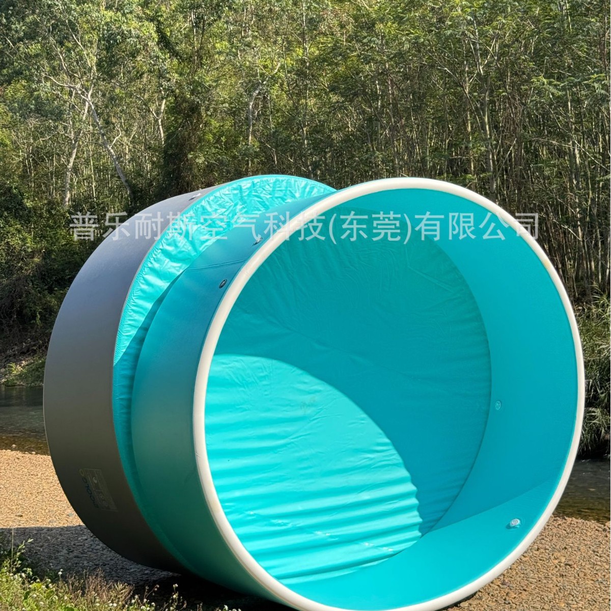 IPOOLGO double-layer inflatable brushed swimming pool circular PVC new technology with gray exterior and blue interior, novel and thickened swimming pool