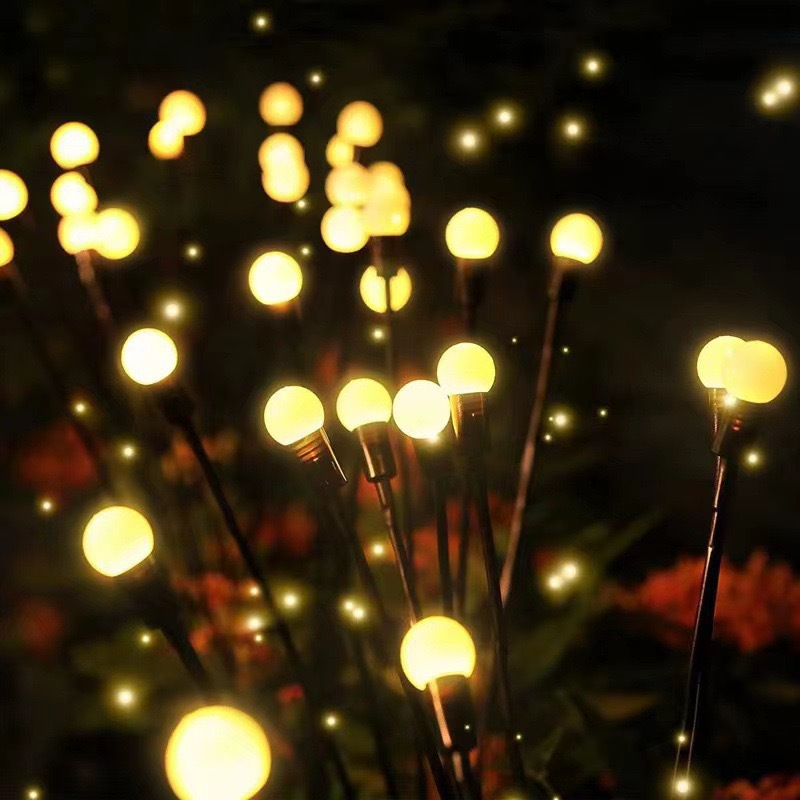 LED solar courtyard lawn firefly light, solar ground plug waterproof light, garden landscape atmosphere decoration light