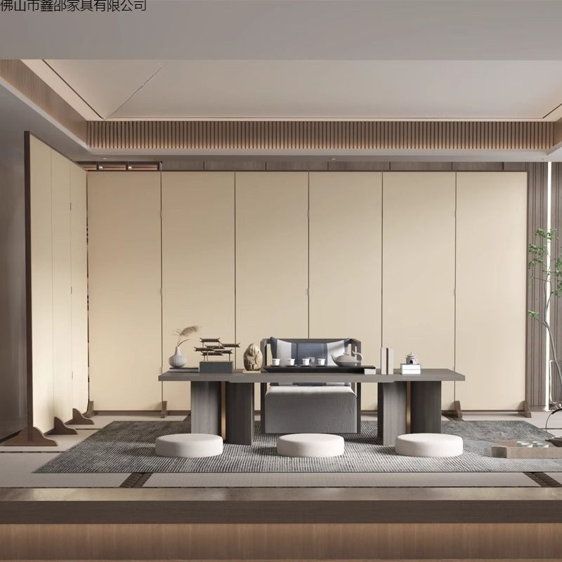Simple modern Chinese style screen partition, living room covering, entrance office, hotel foldable folding electric fan